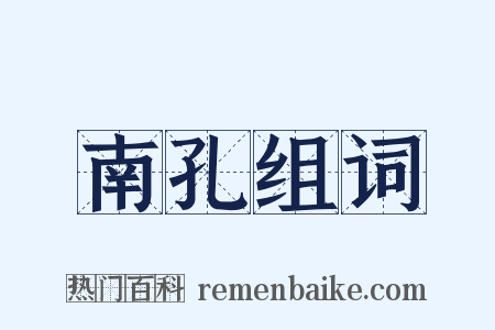 南孔组词是什么意思的图片